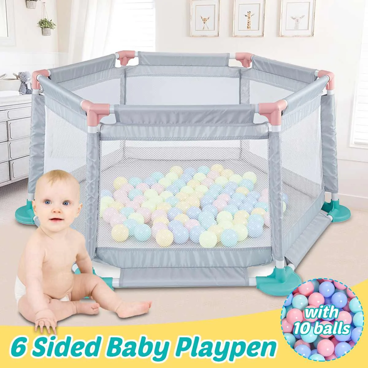 baby playpen 8 panel