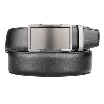 

Brand Brown Leather Belt for Men Luxury Brand Fashion Automatic Buckle Ratchet Belts Comfort Click Leather Belt Male 3.5 cm