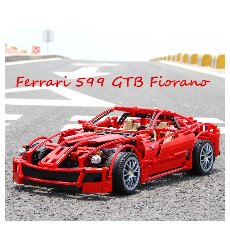 Technic гоночный автомобиль Enzo Ferraring 599 GTB Fiorano 1:10 строительные блоки совместимы с LGSet 8145 модель гонщика игрушки подарки