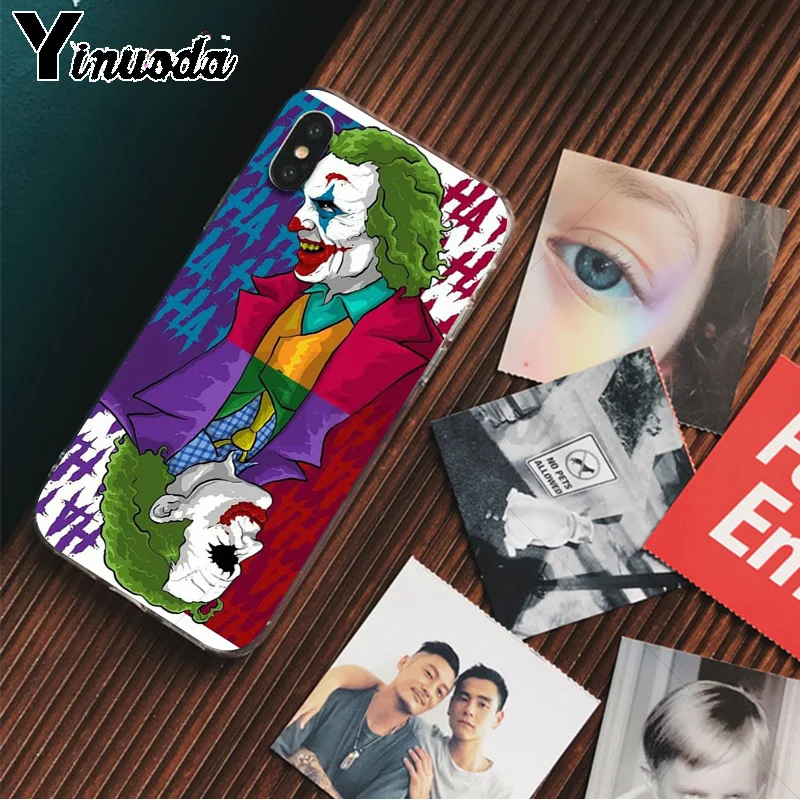 Yinuoda Joker movie мягкая резина, термопластичный полиуретан чехол для телефона iPhone 5 5Sx 6 7 7plus 8 8Plus X XS MAX XR - Цвет: A8