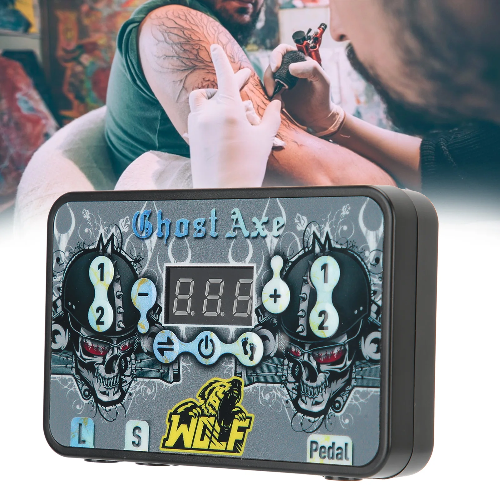 Profession Intelligent Tattoo Power LCD Display 3 Hole Designs Foot Pedal Dual Model Tattoo Machine Makeup Tattoo Power Supplies m vave precision tuner pedal led display с true bypass для хроматического гитарного баса