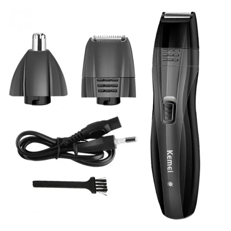 KEMEI 3 In 1 Multifunction Hair Clippers Set Beard Shaving Nose Hair Cutting Razor Shaver High Quality