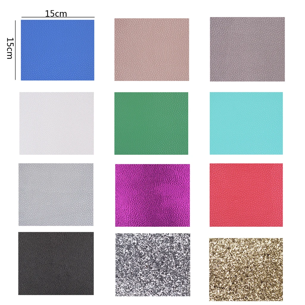 12Pcs Faux Leather Sheets Handmade PU Leather Earrings Jewelry Making Large Kit