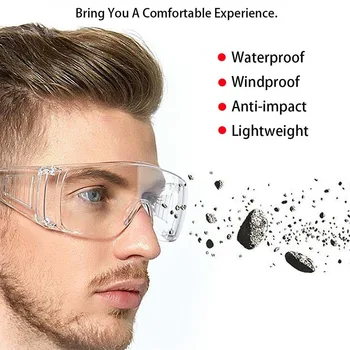 

Multi-function anti-fog goggles breathable adult spitsplash anti-dust transparent flat light men and women riding eye protection
