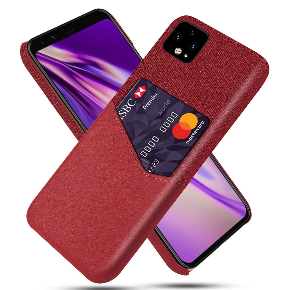 Бизнес чехол для Google Pixel 4 2 3 XL XL2 Pixel4 Pixel2 Pixel3 Pixel3A XL чехол с отделением для кредитных карт Чехол - Цвет: Case-Red