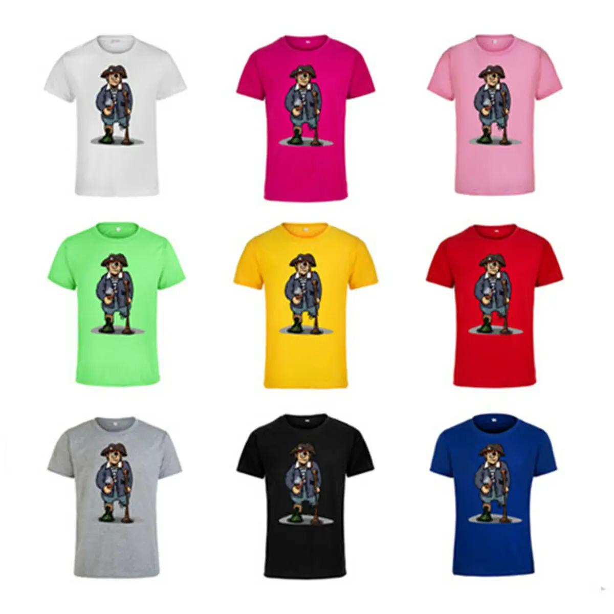 Pirate Cool Funny Women's Men's T-shirt Short Sleeve Leisure Tops S-XXXL | Мужская одежда