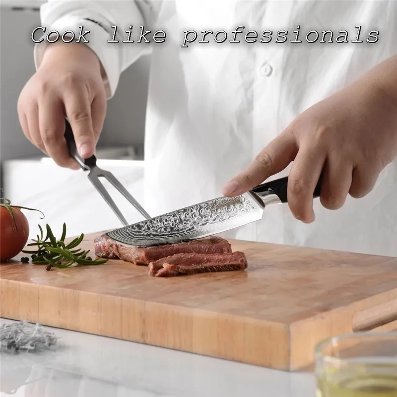 GRANDSHARP 4Pcs Damascus Steak Knife Set 67 Layers vg10 Japanese Damascus  Kitchen Knives Chef's Professional Cooking Tool Gift - AliExpress