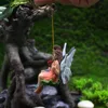 Romantic Couple Figurines Swing Flower Fairy Garden Micro Landscape Pendant  Resin Craft Creative Scene Decoration ► Photo 2/6