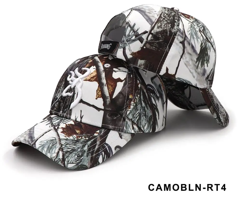 Зимняя камуфляжная кепка Browning Realtree AP для рыбалки, охоты, Мужская Уличная камуфляжная кепка Snapbacks - Цвет: CAMOBLN-RT4