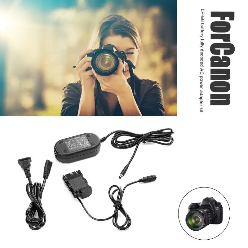 DC5.5x2.1 мм Муфта LPE6 полностью декодированная поддельная батарея для Canon EOS 5D Mark IV III Совместимость с EOS 70D EOS 80D EOS 60D