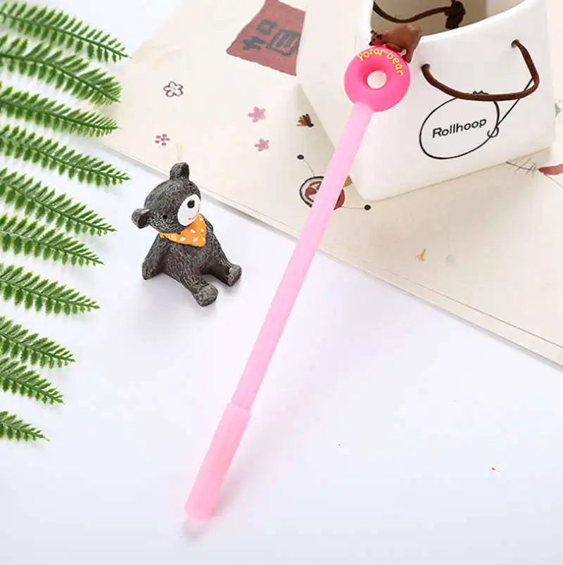 D 200 шт. полярный медведь пончики гелевая ручка из Кореи Kawaii студенческие Ручки Новинка забавная подписание ручки письменные принадлежности расходные материалы - Цвет: D