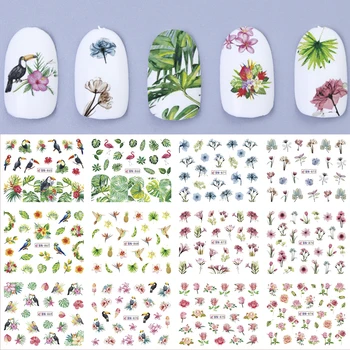 

12pcs/set Nail Sticker Summer Water Transfers Stickers Charms Stencils Tips for Nails Art Daisy Rose Flower Polish TRBN865-876