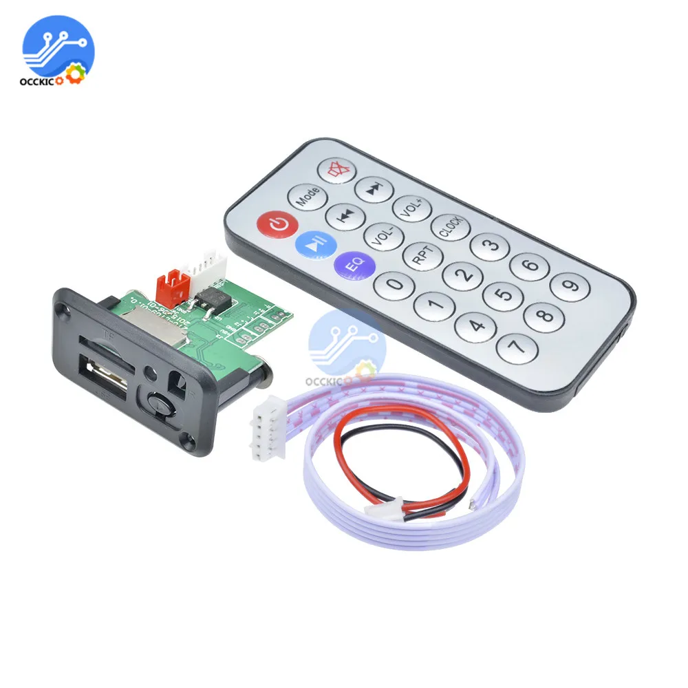 USB MP3 декодер 5 в 12 В плата мини аудио модуль поддержка tf карты песни плеер +