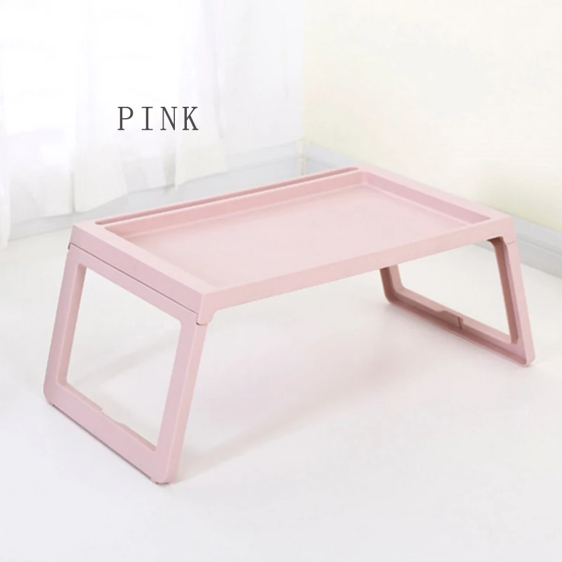 PINK Простой складной раскладной стол для пикника, стол для пикника, вечерние компьютер, ноутбук, лептоп, поднос для кровати, стол PP материал - Цвет: PINK