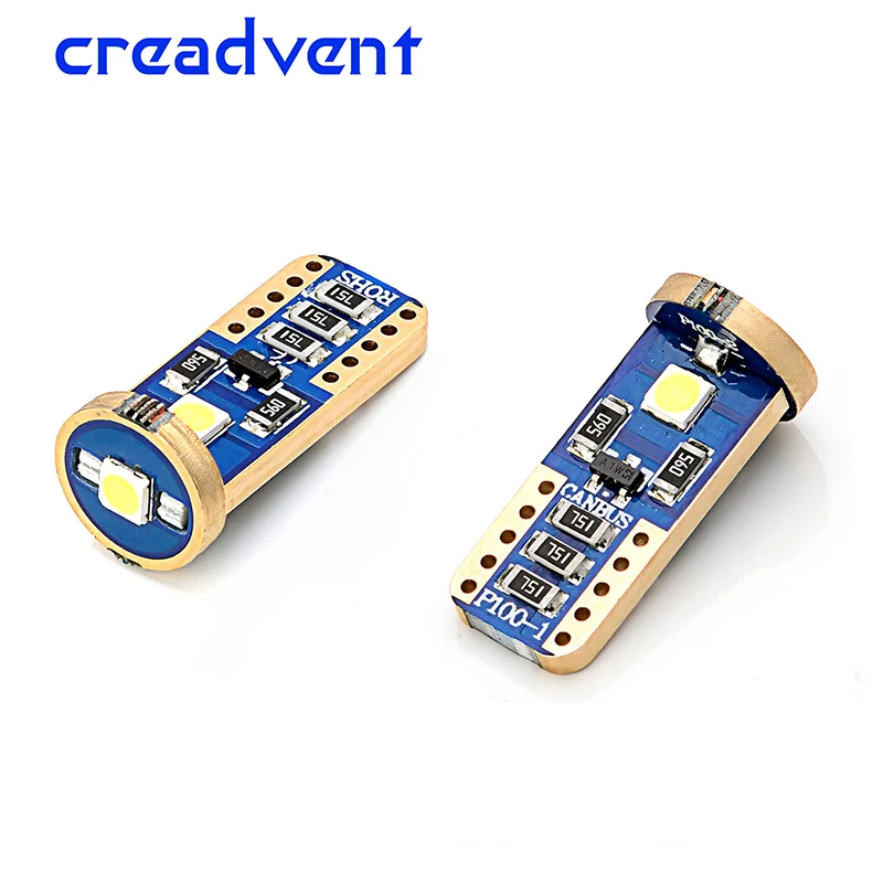 

2 шт., Автомобильные светодиодные лампы t10 w5w с чипами 3030 3SMD, 194 168 COB, габаритные огни, лампа для чтения в салоне, 12 В, 6000 К, белый