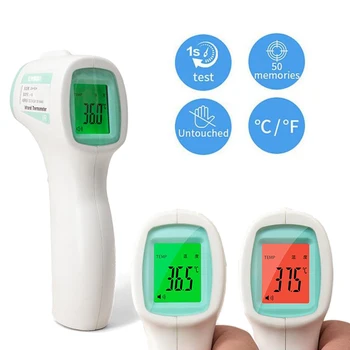 

Digital Forehead Thermometers Gun Non Contact LCD Thermometer Forehead And Ear Non-Contact Fever Temperature For Body & Surface
