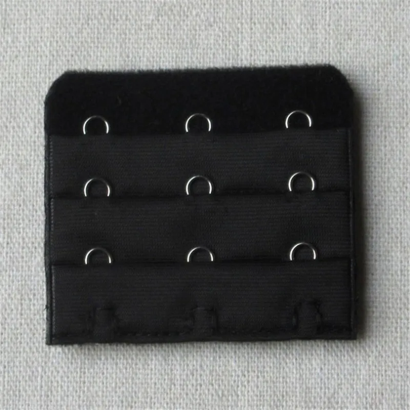 5pcs black 5 шт. бюстгальтер с пряжкой сзади тонкий лифчик удлиненная Пряжка 3 ряда 3 пряжки удлинители ремень крюк адаптер для женщин девочек - Цвет: 5pcs black