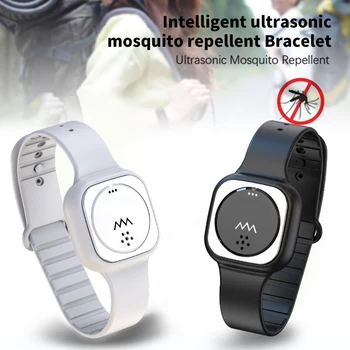 

New Ultrasonic Physical Mosquito Repellent Bracelet Smart With Clock Display High Quality Ultrasonic Mosquito Repelle
