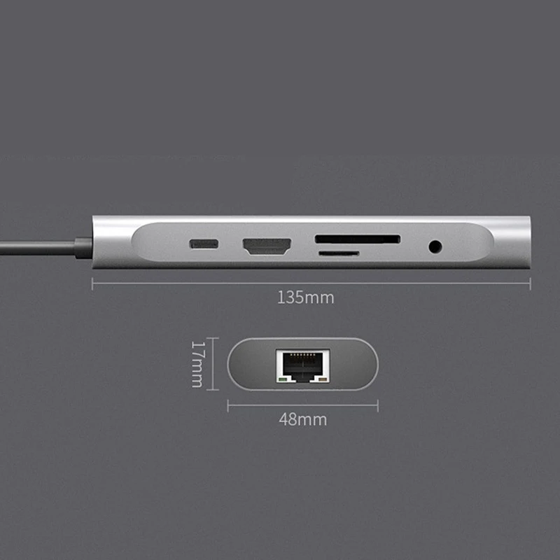Гигабитный порт типа C/HDMI Nine-In-One Hub расширение док-станции