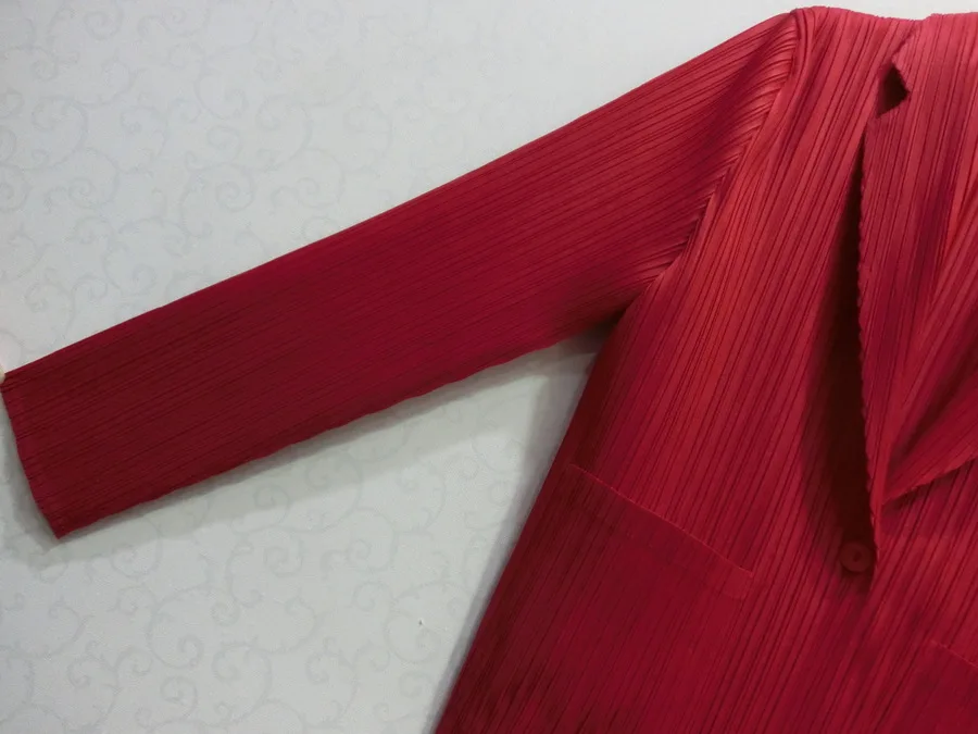 MIYAKE fold идеальный приталенный деловой костюм; Пальто с воротником