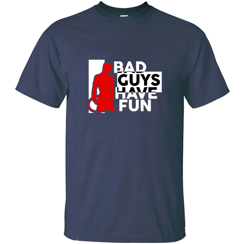 Модная мужская футболка Bad Boys Have Fun Мужская с круглым вырезом унисекс коротким
