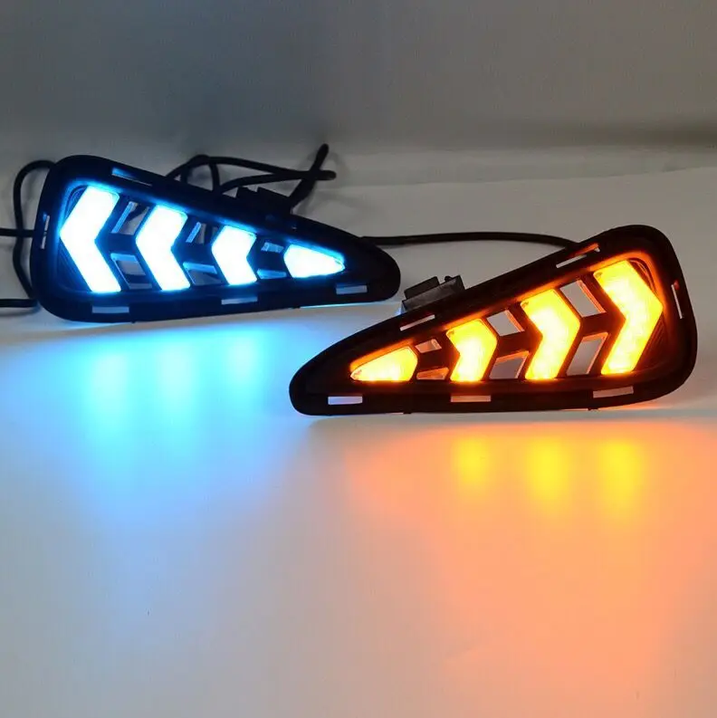 2PCS Car Accessories LED Daytime Running Light For Toyota Camry DRL Cover Fog Lamp Car-Styling External Front Fog Lamp
