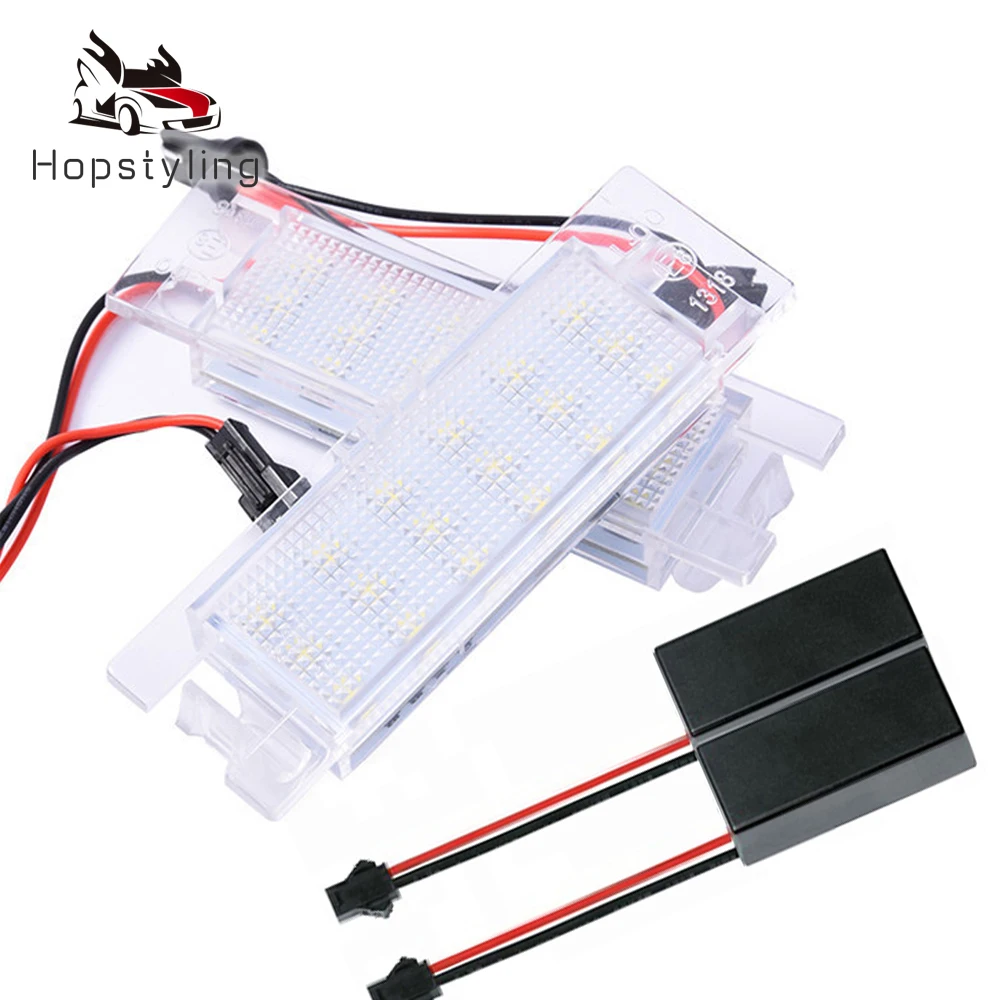 

HOPSTYLING 2Pcs 18SMD LED for Alfa Romeo 147 156 159 166 Brera Mito Spider LED Number License Plate Light Lamp Auto lighting