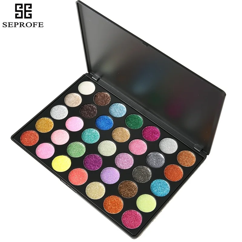 

New 35 Colors Eyeshadow Palette Glitter Powder Pigment Professional Eye Make up Pallete Shine Cosmetics Lasting Eye Shadow