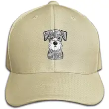 HR мини шнауцер собака мода крутая Регулируемая шляпа бейсболка для мужчин и женщин черный