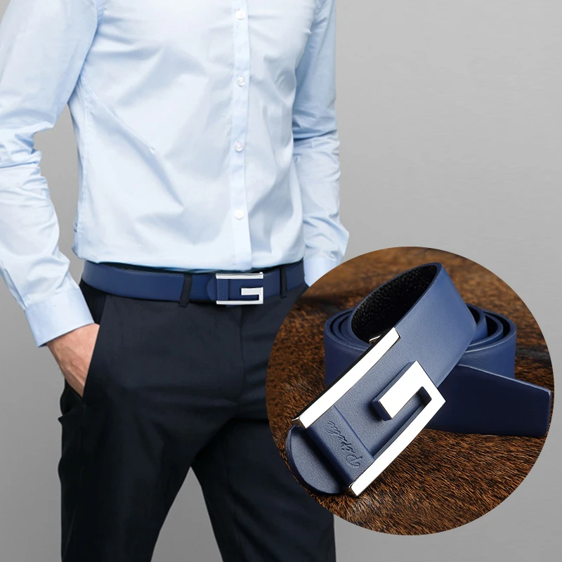 Cinture firmate uomo di alta qualità blu di lusso di marca Casual lusso  Famou marca matrimonio ceinture homme Cowskin cinturino in vita -  AliExpress Abbigliamento e accessori