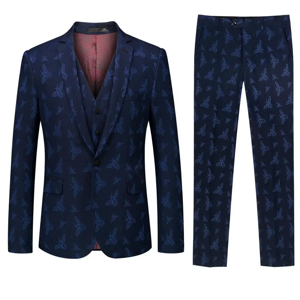 

Men's suit three-piece suit (jacket + pants + vest) men's business casual formal suit fashion slim wedding banquet suit