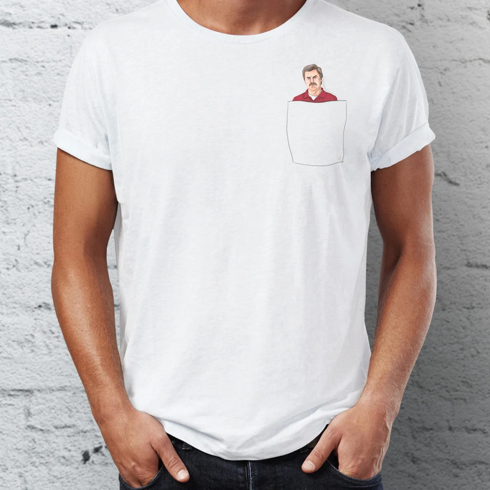 

Men's T Shirt Ron Swanson Inside A Pocket Park And Recreation Tee