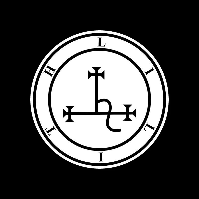 Стильная виниловая Светоотражающая наклейка Lilith 14 х14 см черная/белая для Mitsubishi