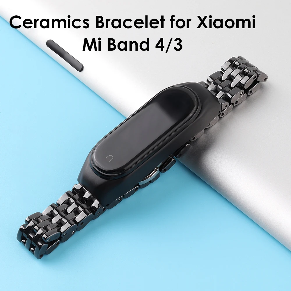 Браслет из керамики для Xiaomi Mi Band 4 ремешка нержавеющая сталь деловых женщин