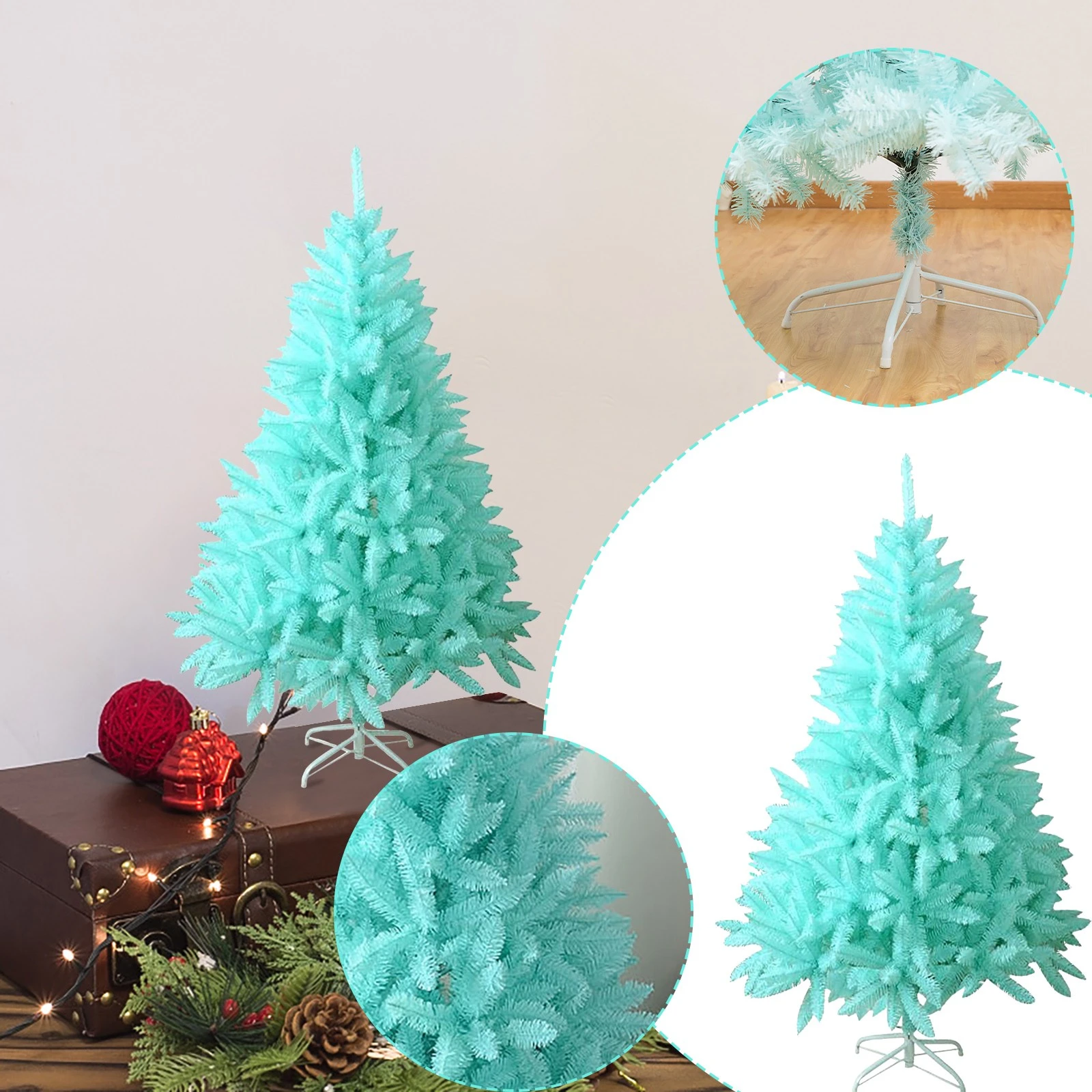 2022 Christmas Miniture Tree Ideas Blue Mini Christmas Tree Party Decor Desktop Ornament Home Decoration  Accessories Xmas New Year Gift Christmas 2022 Navidad #4|Trees| - Aliexpress