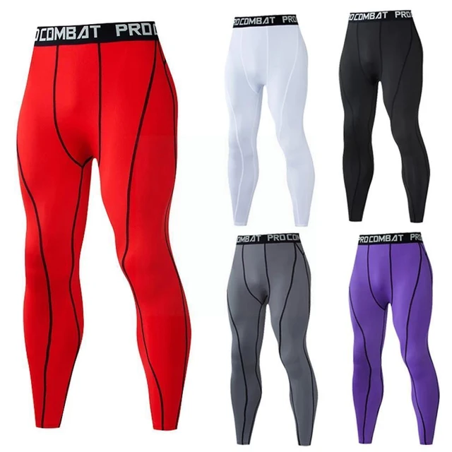 Pantalones de compresión para hombre, mallas deportivas para correr,  Fitness, trotar, entrenamiento, medias transpirables de secado