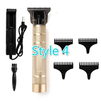 

USB Ceramic Trimmer Hair Clipper Machine Professional T-Blade Barber Tool Hair Cutting Men Haircut Styling Hair Shaving Device