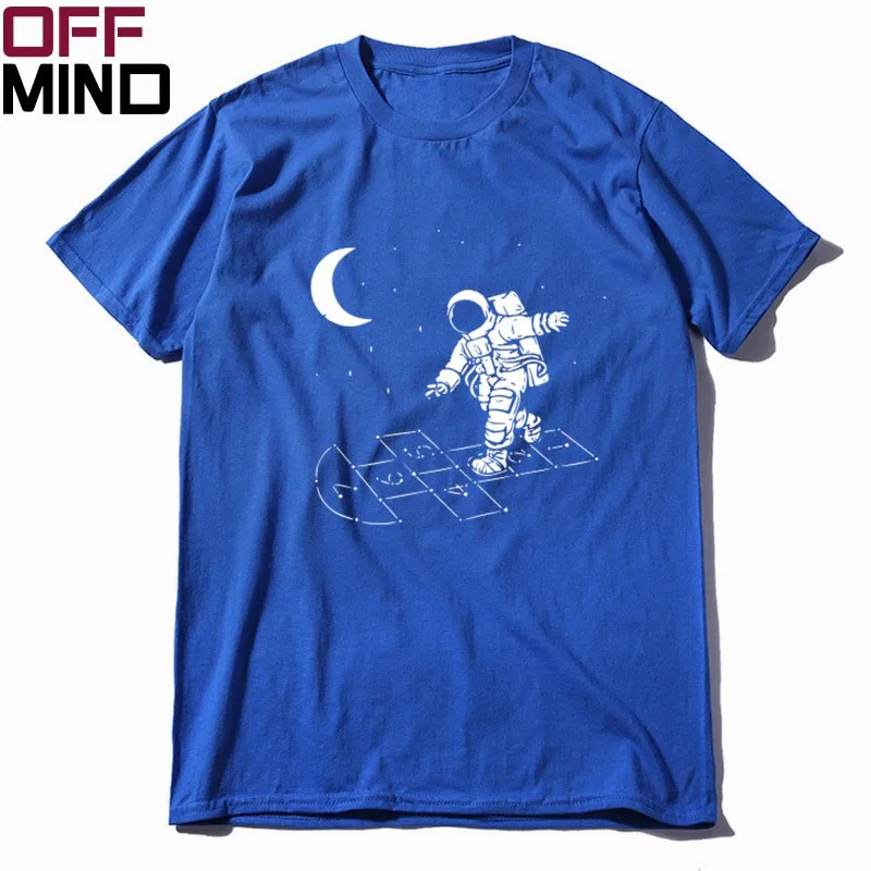 

OFFMIND short sleeve Pure cotton summer space print men T shrit casual loose men tshirt o-neck t-shirt male men tee shirts