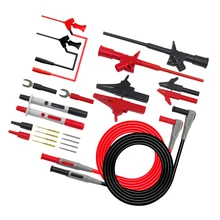 P1300E мультиметр зонд тест крюк комплект 4 мм разъем типа "банан" Аллигатор зажим тестовая палка