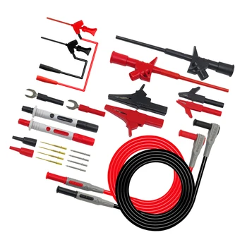 

P1300E Multimeter Probe Test Hook Kit 4mm Banana Plug Alligator Clip Test Stick
