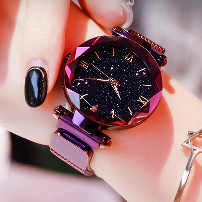 Reloj Mujer роскошные женские часы Звездное небо магнитная сетка ремешок Часы женские модные наручные часы женские часы Reloj Mujer роскошные женские часы Звездное небо магнитная сетка ремешок Часы женские модные наручные часы женские часы