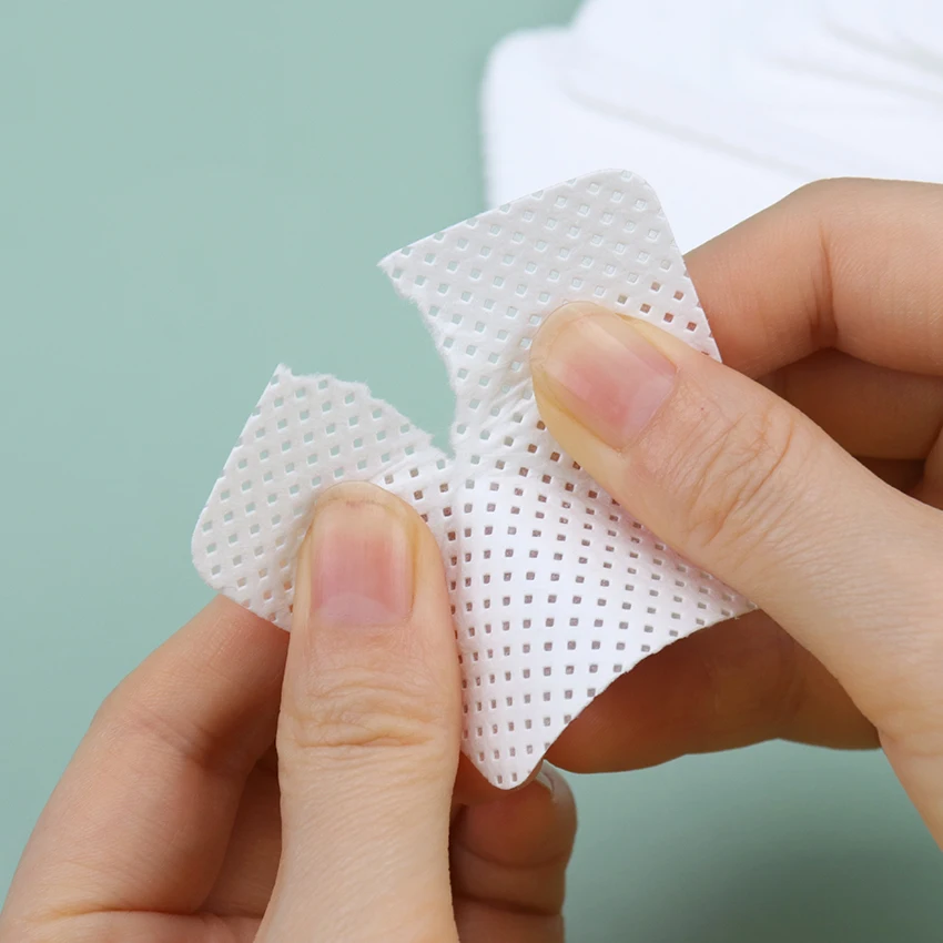 100PCS/Pack Lint-Free Paper Cotton Wipes Eyelash Glue Remover Wipe Clean Cotton Sheet Nails Art Cleanin Cleaner Pads