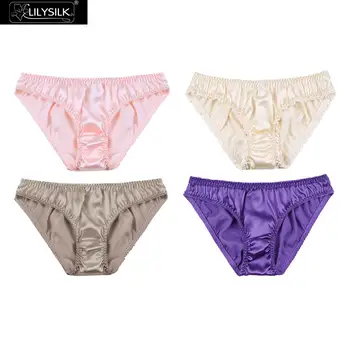 

LilySilk Silk Panties 4 Pack Elegant Mix Style Free Shipping