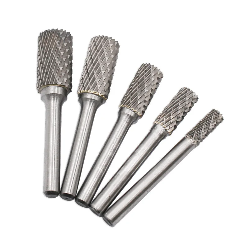 

Cemented Carbide Rotary File Cheese Head 5 PCs Set Twinnedgroove Tungsten Steel Carbide Burrs Carving Grinding Head Tool New Sty