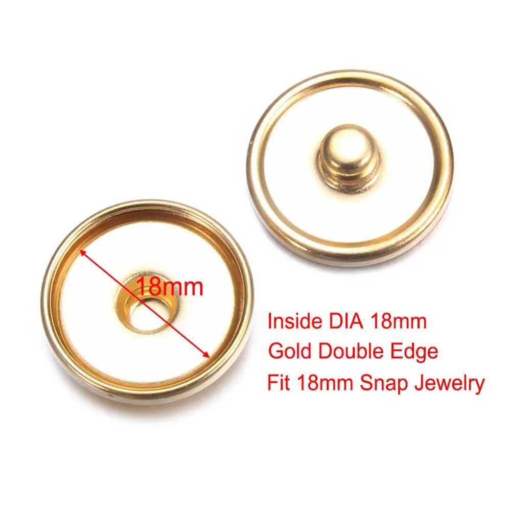 12pcs/lot Basical DIY Snap Button 12mm/18mm Interchangeable Snaps Button Base Charm For Snap Bracelets Necklaces Jewelry Making 