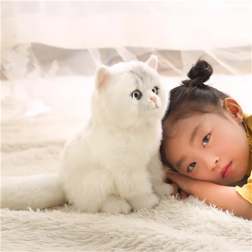 Fancytrader 11â€™â€˜ Plush Simulation Cat Toys Realistic Persian Cat Doll Photograph Props Birthday Xmas Gifts Collection 28cm (4)