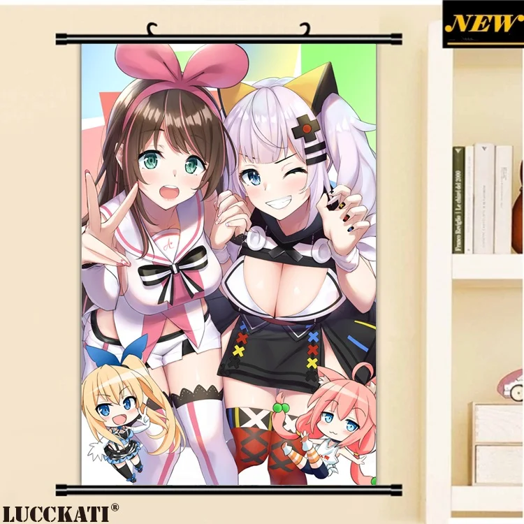 A.I.Channel Series Kizuna AI kaguya luna бикини Сексуальная лоли Лолита камелированный Носок