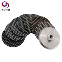 7Pcs Super 4Inchs Dry Polishing Pads 100mm Flexible Stone Polishing Pad For Marble Granite Tile Floor Grinding Wheels