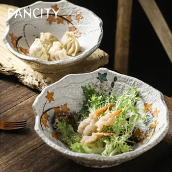 

FANCITY Special tableware Linglong porcelain ceramic bowl vegetable bowl salad bowl household rice bowl dessert bowl