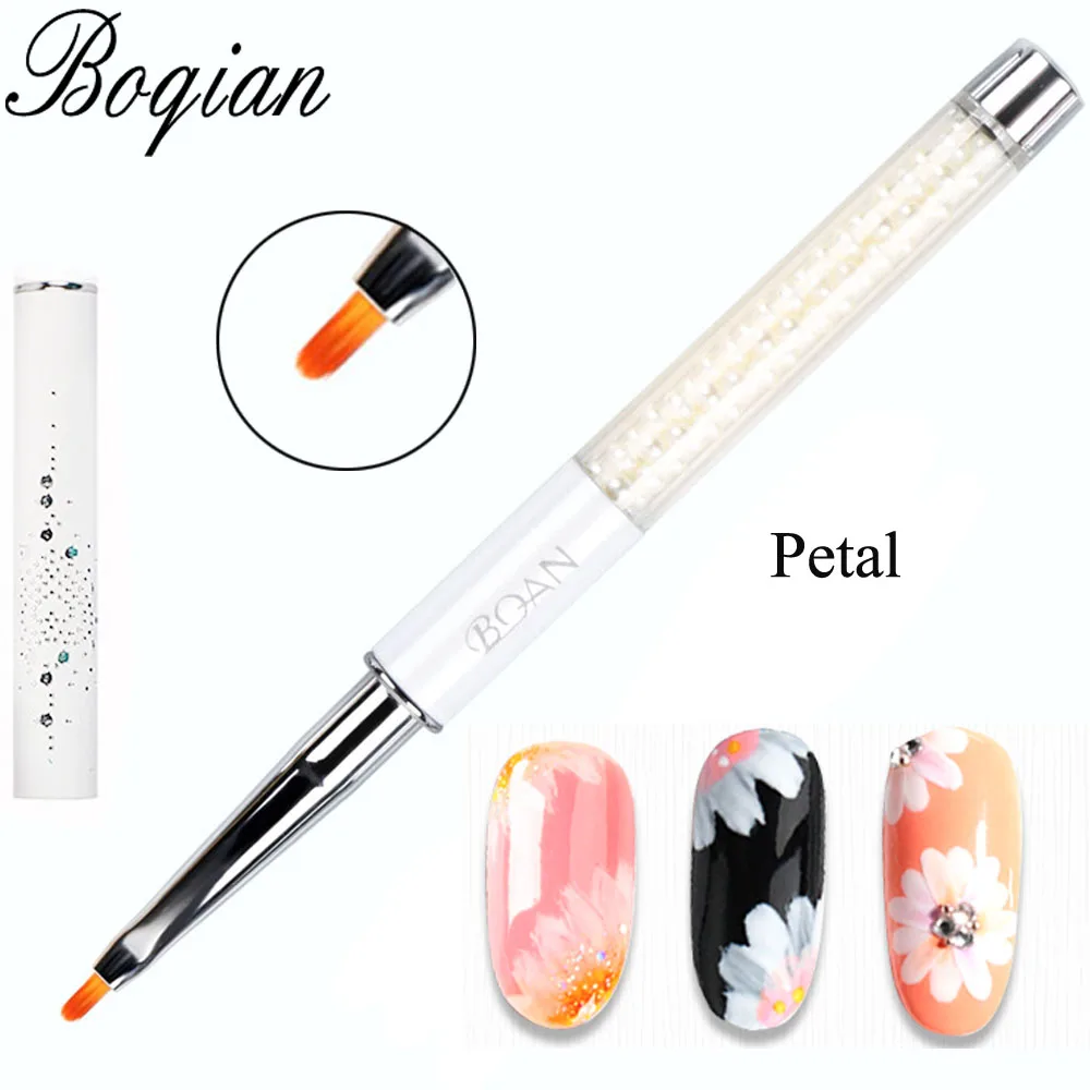 Bqan Petal Nail Brush Pearl Acrylic Nail Art Liner Brush French Lines